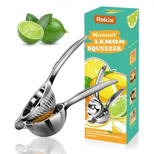 Rekix Lemon Squeezer, Max Extraction Hand Press Lemon Juicer, Heavy Duty Manual Orange Juicer, Sturdy Metal Lime Squeezer, Durable Citrus Fruit Squeezer, Easy to Clean thumbnail 8