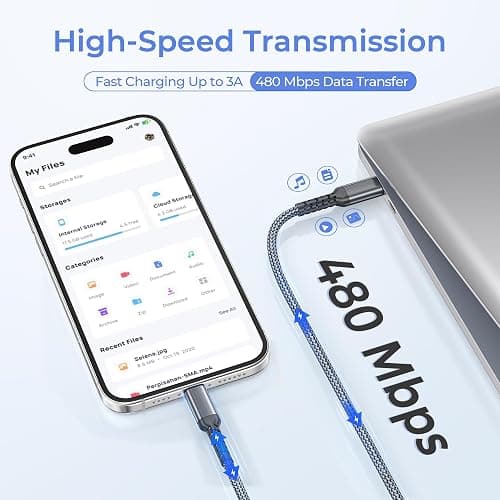 Basesailor iPhone 14 13 Pro Max Charger Cable 10FT,USB C to Lightning Cable with USB A Adapter,Fast Car Charging Power Cord for Apple 12 11 Plus XS XR 8 7 6 Plus 5 SE,iPad 9 9th 8 8th Generation thumbnail 6
