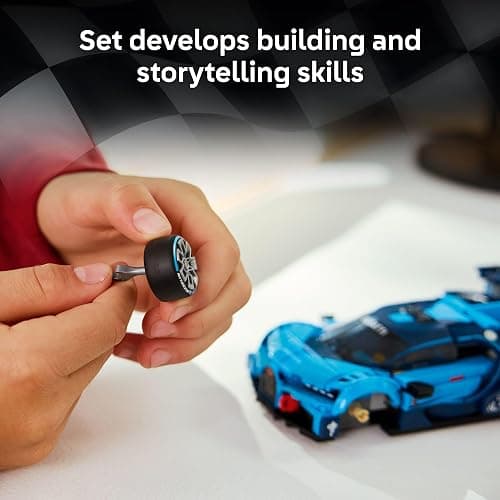 LEGO Speed Champions Bugatti Vision Gran Turismo Hyper Sports Car Building Toy for Kids & Gamers - Building Set W/Bugatti Driver Minifigure for Boys & Girls, Ages 9+ - Gift Idea for Birthdays - 77253 thumbnail 4