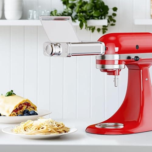 3-in-1 Pasta Attachment for KitchenAid Stand Mixer - Stainless Steel Pasta Maker with Roller, Spaghetti & Fettuccine Cutters | Professional Pasta Accessories for Homemade Noodles & Italian Cuisine thumbnail 2