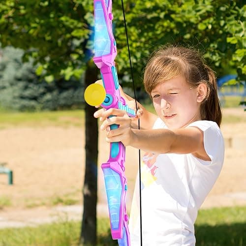 2 Pack of Kids Bow and Arrow Set, Light Up Archery Toy Set with 14 Suction Cup Arrows & Standing Target, Perfect Kids Indoor and Outdoor Toys Birthday Gifts Ideas for 4 5 6 7 8 9 10 Year Boys Girls thumbnail 2