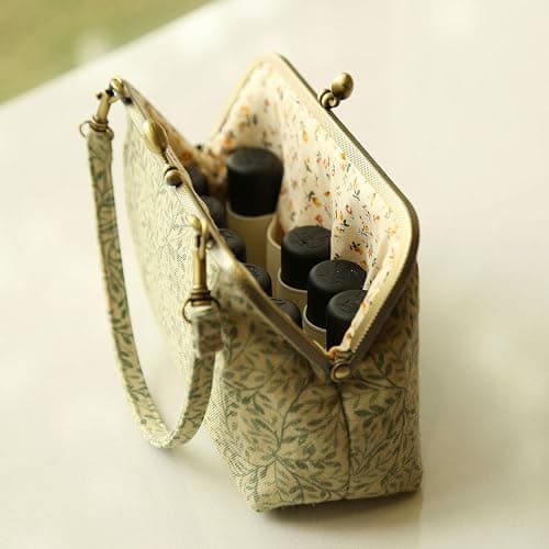 evoon Womens Cosmetic Pouch Bag Clutch Purses for Ladies, Essential Oil Carrying Cases Box for doTERR Youg Living Oils 5ml 10ml 15ml Bottles thumbnail 8