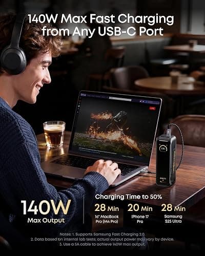 Anker Prime Power Bank Black Myth: Wukong Edition, 20,100mAh 3-Port Portable Charger with 220W, Two-Way Power, TSA-Approved, App Control, for MacBook, iPhone 17/16 Series, and More (Base Not Included) thumbnail 4