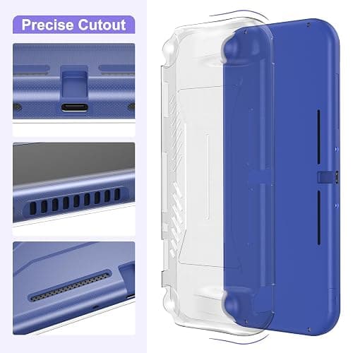 innoAura Switch Lite Case 18-in-1 Accessories Bundle for NS Switch Lite (2019), with Protective Carrying Case, Game Holder, Screen Protector & Cute Thumb Grips, Purple thumbnail 5