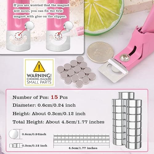 Light Pink Adjustable Nail Clippers with Magnets Sizers Nail Tip Cutter | Stainless Steel Nail Clipper Acrylic Nail Cutter for Nails Tip Trimmer for Acrylic Tips Sharp Blade Clip Tool for Salon Home thumbnail 2