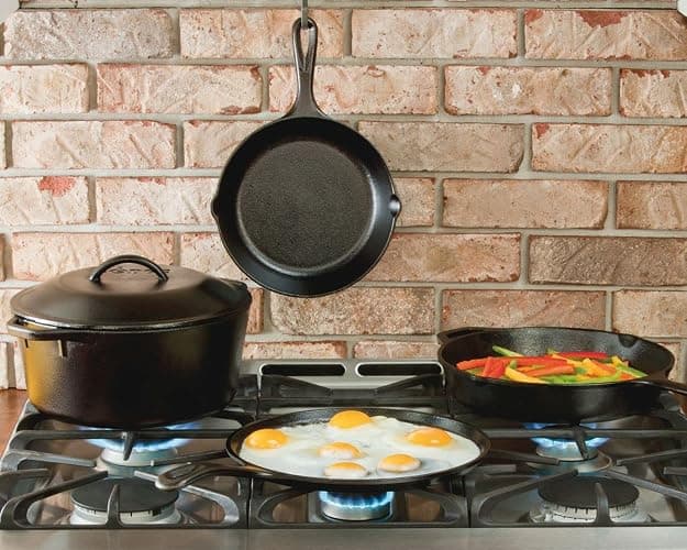 Lodge 12 Inch Cast Iron Skillet with Red Silicone Hot Handle Holder – Pre-Seasoned Frying Pan for Stove, Oven, Grill & Campfire – Made in the USA – Durable, Nonstick Cast Iron Cookware – Black thumbnail 5