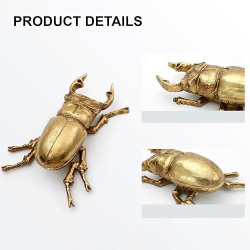 Xinleitan Gold Insect Wall Decor - Unique Bug and Beetle Design Gold Resin, Perfect for Victorian and Modern Home Decor thumbnail 4
