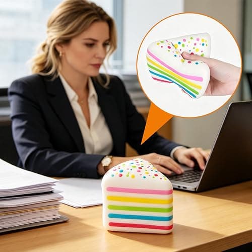 Cake Squishy, Jumbo Slow Rising Cake Squeeze Fidget Sensory Toy Giant Layer Cake Soft Relief Squishy for Adults Birthday Gift Party Favor (1pcs) thumbnail 2
