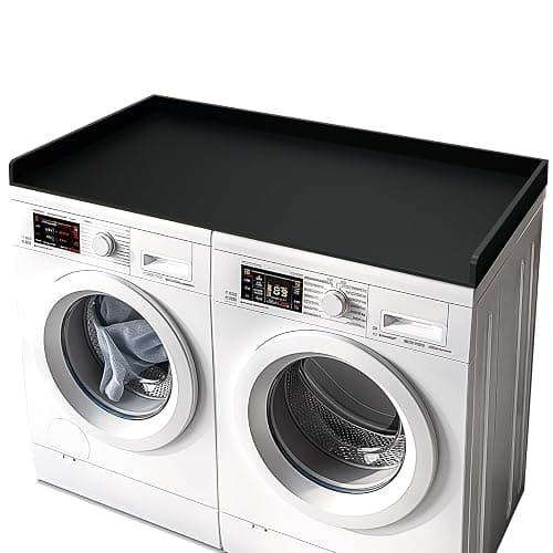 Gashell Washer Dryer Countertop, 27.5" x 54" Bamboo Washer and Dryer Countertop for Laundry Room Organization(Black) - Image 1