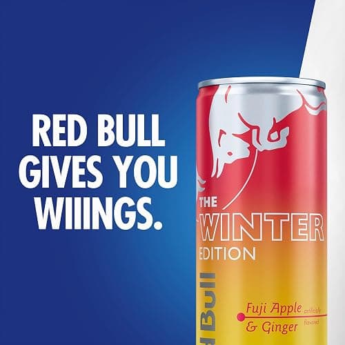 Red Bull Fuji Apple and Ginger Winter Edition Energy Drink, with 80mg Caffeine plus Taurine & B Vitamins, 8.4 Fl Oz, Pack of 24 Cans thumbnail 9