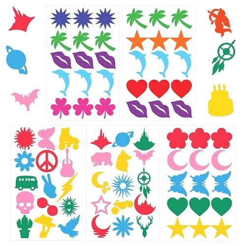 75PCS Tanning Stickers Pack ? Assorted Fun Tattoo Style Vinyl Patterns for Sun Tan Body Art, Beach Party, Festival Decoration, DIY Crafts, Women Teens Kids Summer Supplies - Image 1
