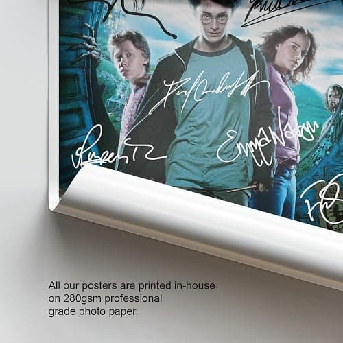 Harry Potter Cast Signed Autograph Poster Photo Print Framed Memorabilia Gift Movie Film Daniel Radcliffe Rupert Grint Emma Watson (Prisoner of Azkaban, A4 Poster Only) - 30L x 20W cm - Prisoner of Azkaban thumbnail 6