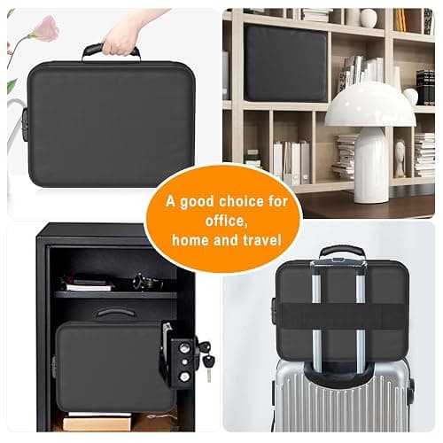 DocSafe 5200°F Document Organizer with Lock,Upgraded Heat Insulated Fireproof＆Waterproof Box 8 Layers File Organizer,Portable Home Travel Safe Storage for Important Documents, Files and More thumbnail 8