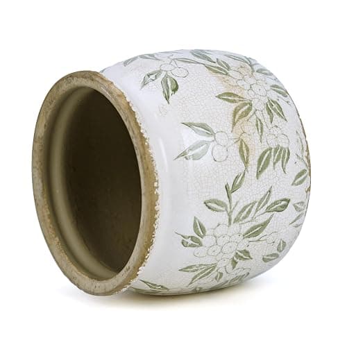 Dosayes Ceramic Pot for Planter, Vintage Flower Pot with Drainage Holes, 6.29 inch Ice Crack Glazed Indoor Planters Pot (Vintage) thumbnail 5
