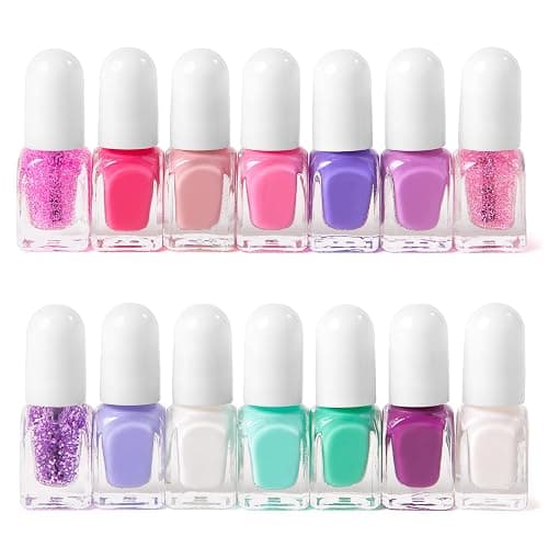 SIMPLE PLEASURES Unicorn Power Kids Nail Polish Set for Girls – 14 Water-Based Non -Toxic Nail Art Kit - Gift Set for Girls Ages 7-12 thumbnail 2