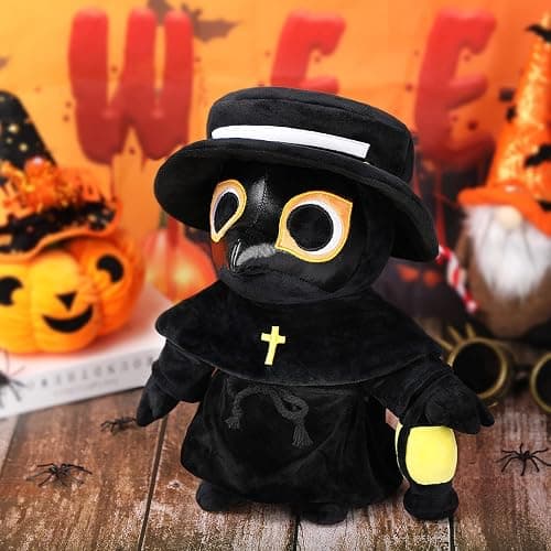 AULUDA Plague Doctor Plush Toy, 16" Big Weighted Spook Cute Stuffed Plushie Pillow Doll, Soft Large Fluffy Halloween Hugging Cushion Decor, Present for Kids and Adults thumbnail 2