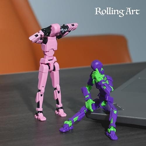 Rolling Art Action Figure Set, Model 13 Action Figure Multi-Jointed Movable,Gift Box Packaging, a Great for Loved Ones and Friends. thumbnail 2