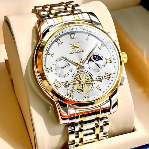 OLEVS Watch Men Stainless Steel Waterproof Analog Dress Watch Date Luxury thumbnail 9