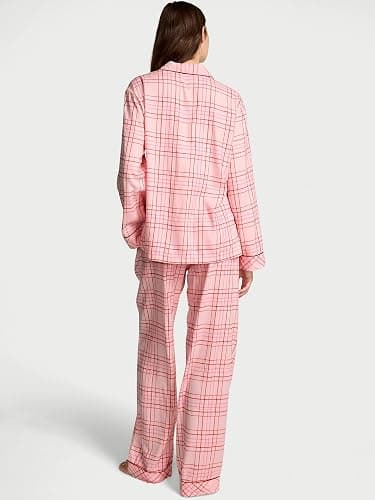 Victoria's Secret Flannel Pajama Set, Long Sleeve Button Down Shirt & Pants, Sleepwear for Women (XS-XXL) thumbnail 4