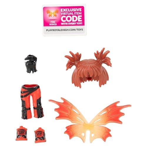 Royale High 3” Fire Fairy Fashion Doll - 1 Figure with 9 Fashion Accessories - Virtual Item Code Included - Series 1 - Ages 5+ thumbnail 3