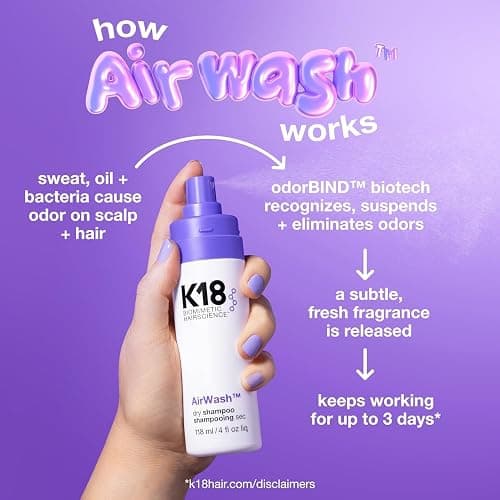 K18 AirWash™ Dry Shampoo, Non-Aerosol, Balances Scalp & Controls Excess Oil Production thumbnail 4