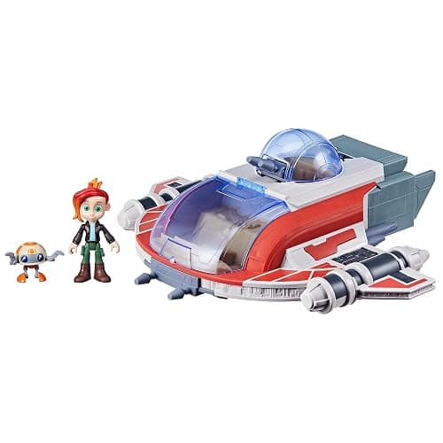 Star Wars: Young Jedi Adventures The Crimson Firehawk, 17-Inch Ship with 2 Action Figures, Toys, Preschool Toys for 3 Year Old Boys & Girls - Image 1