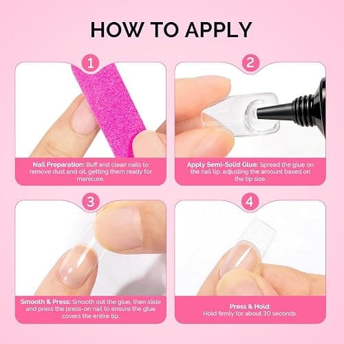 MelodySusie Semi Solid Nail Glue, Quick Drying No Need for UV Lamp Glue Gel Long Lasting for Fake Acrylic Press On Nails, 5ml*6pcs | Quick Drying, No UV Lamp Needed, Long Lasting, Nail Glues DIY Home Salon Manicure Portable Packaging thumbnail 7