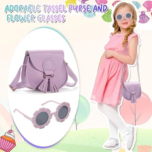 LJCTULY Girls Purse, Kids Crossbody Purse, Shoulder Bags for Toddler, Tassel Bags for Girls Age 2-14 thumbnail 6