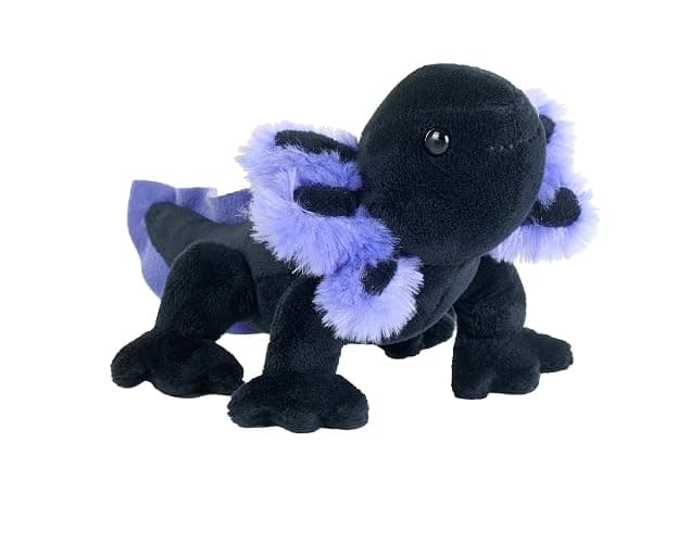 Wild Republic Pocketkins Eco Axolotl Black, Stuffed Animal, 5 Inches, Plush Toy, Made from Recycled Materials, Eco Friendly - Image 1
