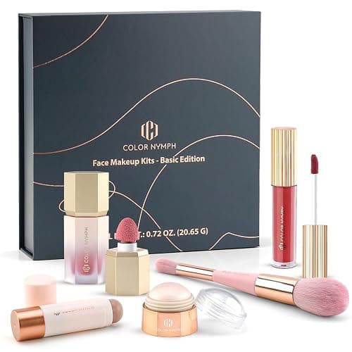 Color Nymph Makeup Kit for Teens Girls, Makeup Gift Set for Beginners | Long-Lasting, Lightweight & Buildable Liquid Blush, Contour & Highlight Stick, Ideal Gift for Girls, Vegan, Cruelty-Free - Image 1