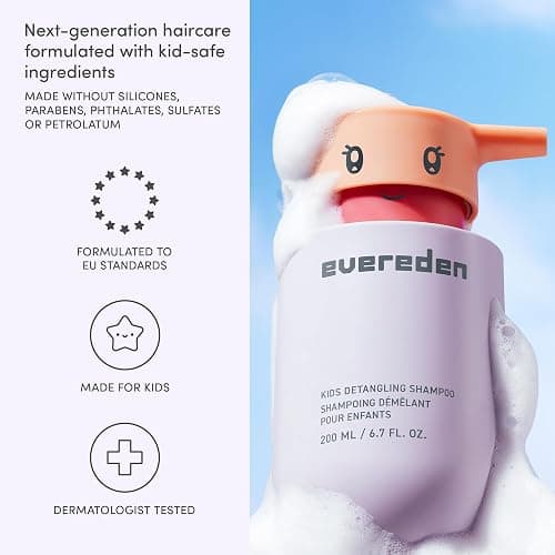 Evereden Kids Shampoo | Detangling Shampoo for Girls with Curly or Straight Hair | Clean, Non-Toxic, and Gentle Haircare | Sulfate-Free, Hypoallergenic, Safe for Daily Use | 6.7 fl oz (Pack of 2) thumbnail 6