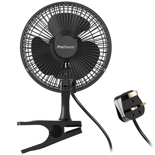 Pro Breeze PowerCool 360 – 6 Inch Quiet Clip On Desk Fan, Small & Powerful Table Fan with Strong Clamp, Plug In Mains Powered, 2 Speeds, 360° Adjustable Head for Bedroom, Office, Cot & Home thumbnail 10