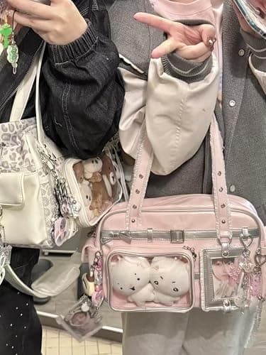 Kpop Ita Bag for Kpop Fan Pin Display Ita tote Bag Japanese Anime Kawaii Crossbody Bag Cosplay Large thumbnail 2