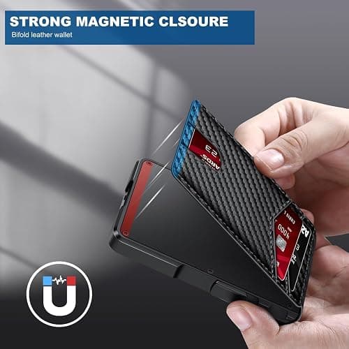 ZALVEX Wallet for Men, Mens Minimalist Wallet 9-13 Cards, Slim Compact Wallet with Money Clip & ID Window, RFID Blocking Smart Pop Up Card Wallet, Metal Aluminum Credit Card Holder Bifold Wallet thumbnail 6
