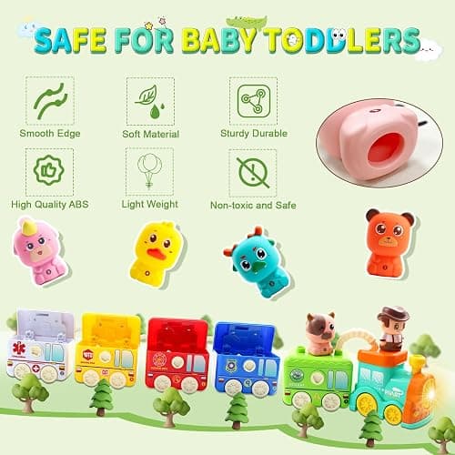 Learning Toy for Toddlers 2 3 4 5 Years Old, Matching & Sorting Montessori Learning Farm Train with 5 Finger Puppets, Locks & Keys Counting & Sorting Trains Set, Preschool Toy Boy Girls Birthday Gifts thumbnail 6
