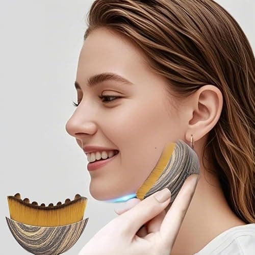Lymphatic Contour Face Brush for Sculpting – Anti-Puffiness, Detox & Lift, Improves Skin Glow & Absorption – Precision-Fit Massager for Daily Tension Relief (Gray) thumbnail 6