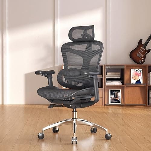 SIHOO Doro C300 Ergonomic Office Chair with Ultra Soft 3D Armrests, Dynamic Lumbar Support for Home Office Chair, Adjustable Backrest Desk Chair, Swivel Big and Tall Computer Chair Black thumbnail 2