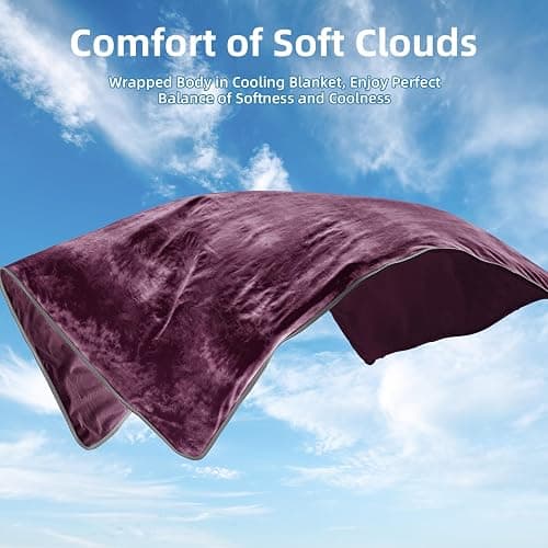 inhand Cooling Blanket Queen Size (90"x90"), Cooling Blankets for Hot Sleepers, Absorbs Heat to Keep Adults Cool for Summer Nights Sweats, Thin Cold Lightweight Blanket for Couch Bed, All Season Use thumbnail 6