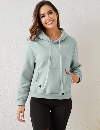 Gihuo Women's Winter Warm Hoodie Sherpa Fleece Lined Pullover Hoodie Hooded Sweatshirt thumbnail 4