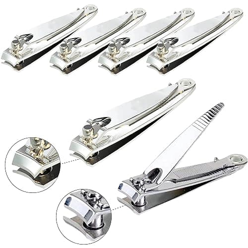 (6 Pack) Toe Nail Clippers Toenail Clippers and Fingernail Clipper Set, Premium Stainless Steel Ultra Sharp Sturdy Curved Edge Cutter Trimmer Finger Nail Clip for Adults Men Women Nail Cleaner thumbnail 7