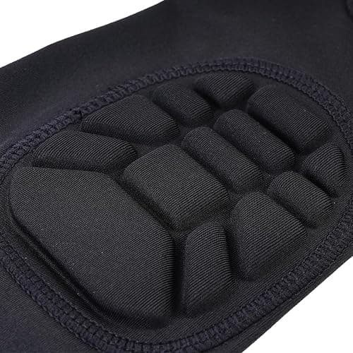 Laroal Padded Arm Sleeves,Crashproof Elbow Forearm Pads Compression Protection Support for Football Basketball Volleyball,2 Pack Black thumbnail 6