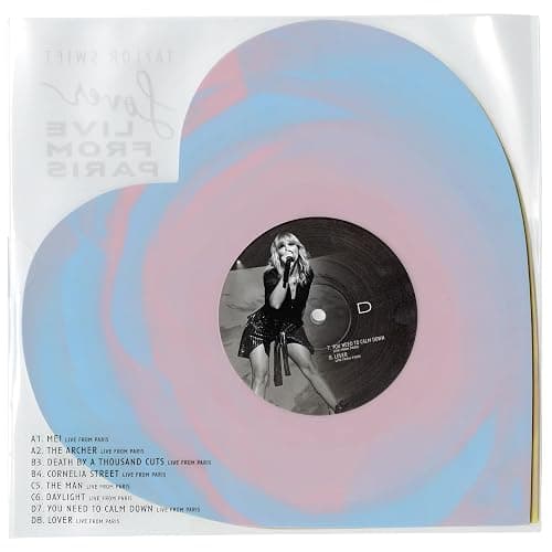Lover From Paris Heart Shaped Blue, Pink & Yellow Marbled thumbnail 3