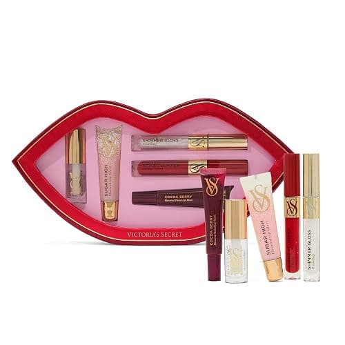 Victoria's Secret 5 Piece Assorted Lip Gloss Gift Set, Flavored Gloss for Women - Image 1