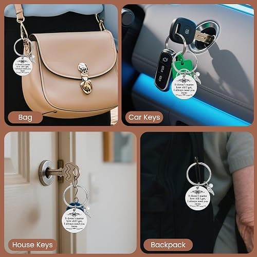iJuqi Mother's Day Gifts from Daughter Son for Mom Birthday Valentine's Day Christmas Gifts Mom Keychain Mother Keyring thumbnail 6