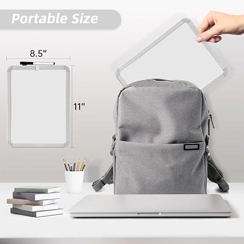 VUSIGN Small Dry Erase Whiteboard, 8.5 x 11 Inches White Board for Students, Fridge, Locker, Mini Dry Erase Board, 2 Pack thumbnail 2