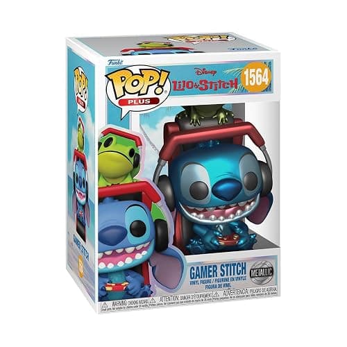 Funko Pop! Plus: Lilo and Stitch - Gamer Stitch - Metallic - Collectable Vinyl Figure - Gift Idea - Official Merchandise - Toys for Kids & Adults - Cartoon/Animation Fans - Model Figure for Collectors - Image 1