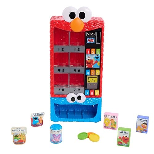 Sesame Street Elmo’s Sesame Snacks Vending Machine Toy by Just Play | 6 Play Snacks, 3 Coins, Music, Phrases, Interactive Pretend Play, Learning Toy, Ages 2 and Up thumbnail 9