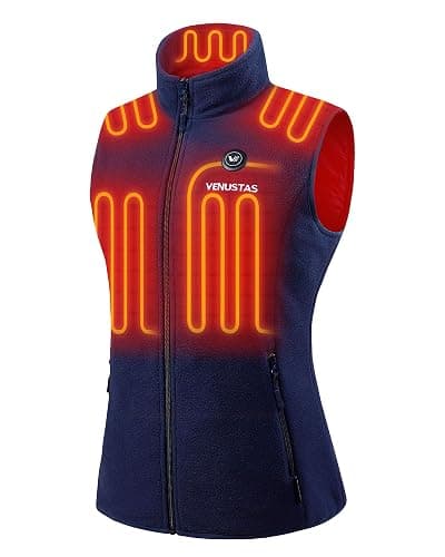 Venustas Women's Fleece Heated Vest with Battery, Lightweight Electric Heated Coat - Image 1