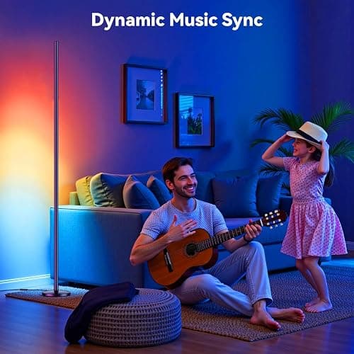 NAVYLOOK Modern Floor Lamp, Smart RGB LED Floor Lamp with App & Remote Control, 16 Million Colors & 200+ Scene Modes, Corner Lamp with Timer and Music Sync, Standing lamp for Bedroom Home Decor thumbnail 6