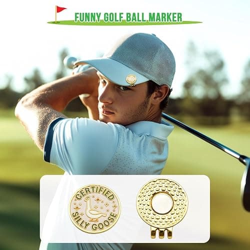 WUSUTE Funny Certified Goose Golf Ball Marker, Unique Magnetic Hat Clip for Golfers, Cool Golf Accessories for Men Women Golf Lovers thumbnail 3